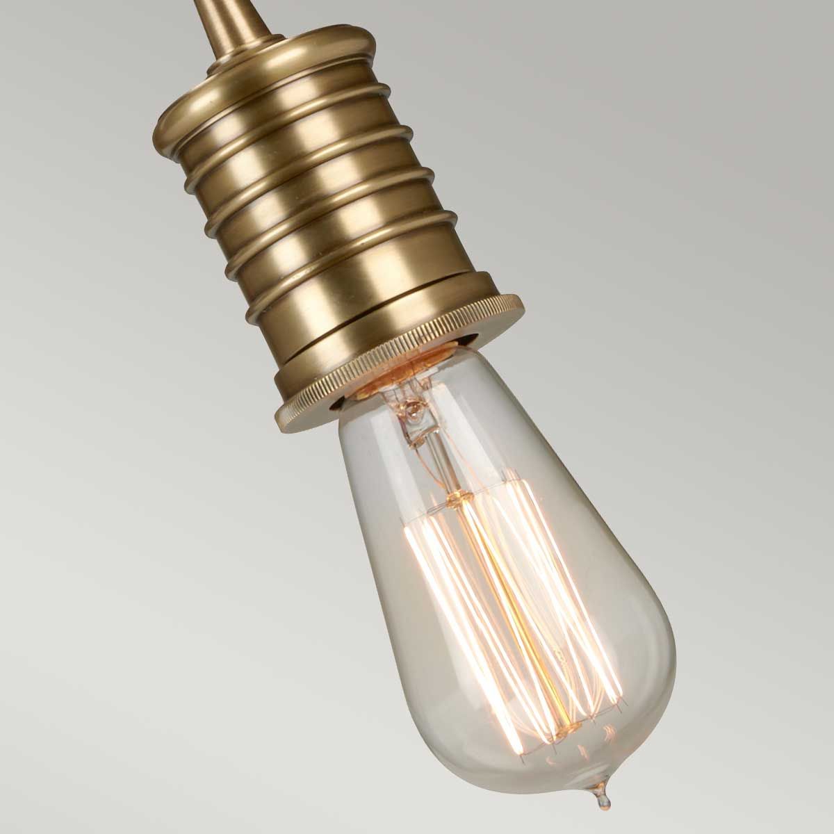 Douille 1 Light Pendant - Aged Brass - Comet Lighting