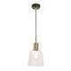 Douille 1 Light Pendant - Black/Polished Brass