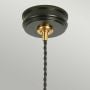 Douille 1 Light Pendant - Black/Polished Brass