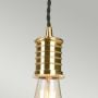 Douille 1 Light Pendant - Black/Polished Brass