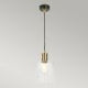 Douille 1 Light Pendant - Black/Polished Brass