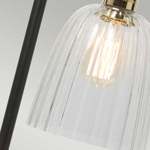 Douille 1 Light Table Lamp - Black/Polished Brass - Comet Lighting