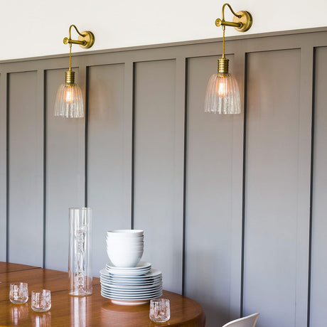 Douille 1 Light Wall Light - Aged Brass - Comet Lighting