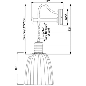 Douille 1 Light Wall Light - Aged Brass - Comet Lighting