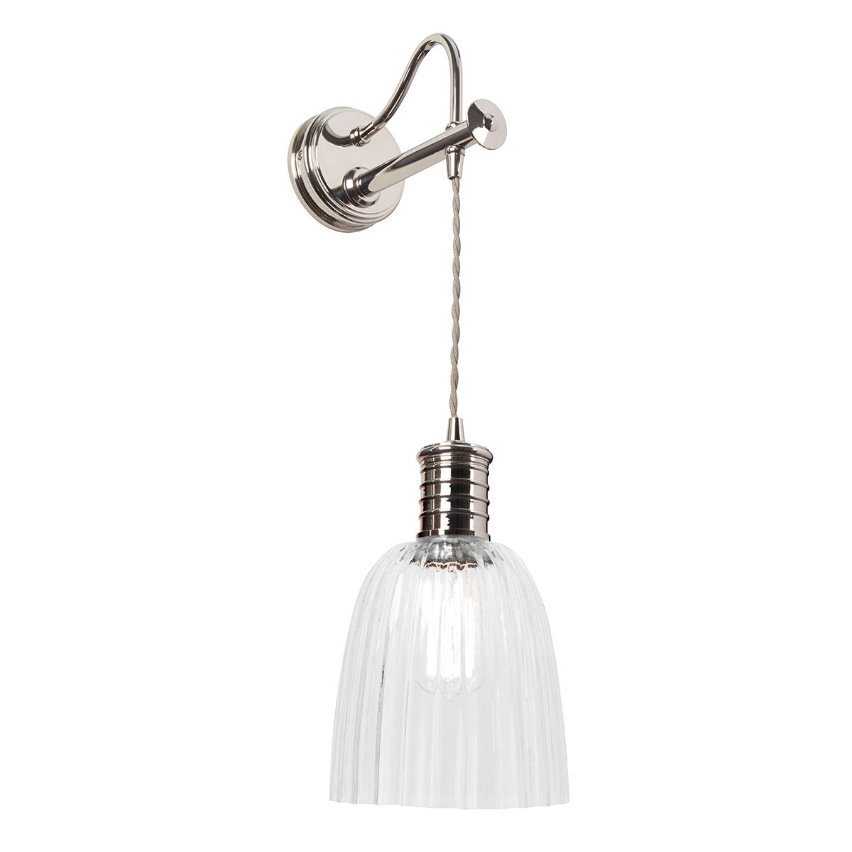 Douille 1 Light Wall Light - Polished Nickel - Comet Lighting