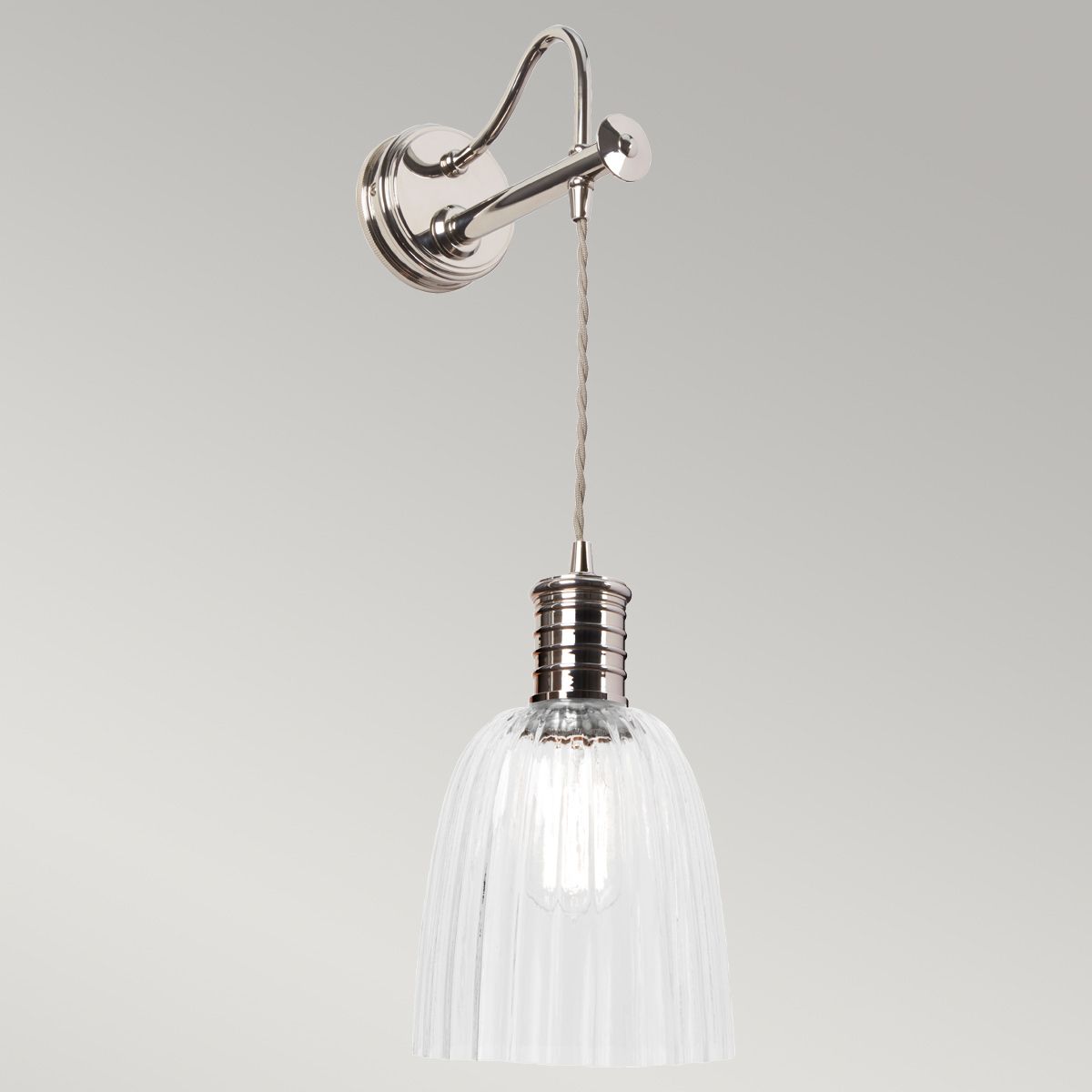 Douille 1 Light Wall Light - Polished Nickel - Comet Lighting