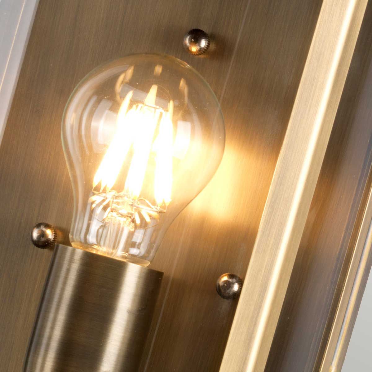 Downing Street Wall Lantern - Brass - Comet Lighting