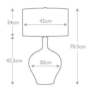 Eden Park 1 Light Table Lamp - Comet Lighting