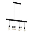 Eglo TOWNSHEND - 6Lt Pendant Ceiling Light black - Comet Lighting