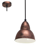 Eglo TRURO Pendant Ceiling Light Copper-Antique - Comet Lighting