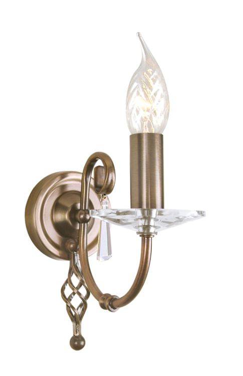 Aegean 1-Light Wall Light Aged Brass - Comet Lighting