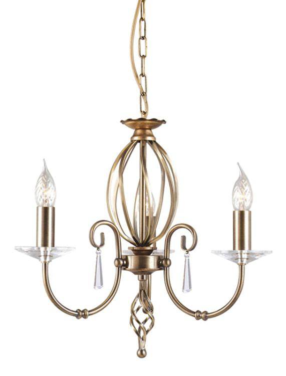 Aegean 3-Light Chandelier Aged Brass - Comet Lighting