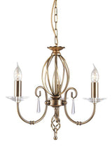 Aegean 3-Light Chandelier Aged Brass - Comet Lighting