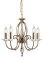 Aegean 5-Light Chandelier Aged Brass - Comet Lighting