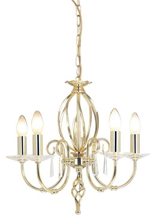 Aegean 5-Light Chandelier Polished Brass - Comet Lighting