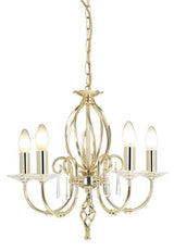 Aegean 5-Light Chandelier Polished Brass - Comet Lighting