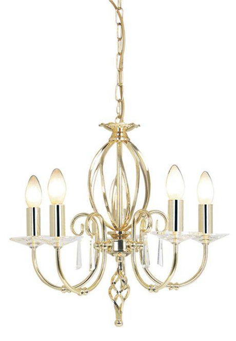 Aegean 5-Light Chandelier Polished Brass - Comet Lighting