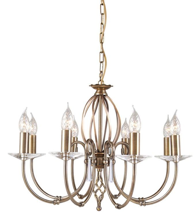 Aegean 8-Light Chandelier Aged Brass - Comet Lighting