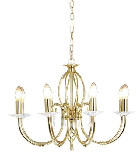 Aegean 8-Light Chandelier Polished Brass - Comet Lighting