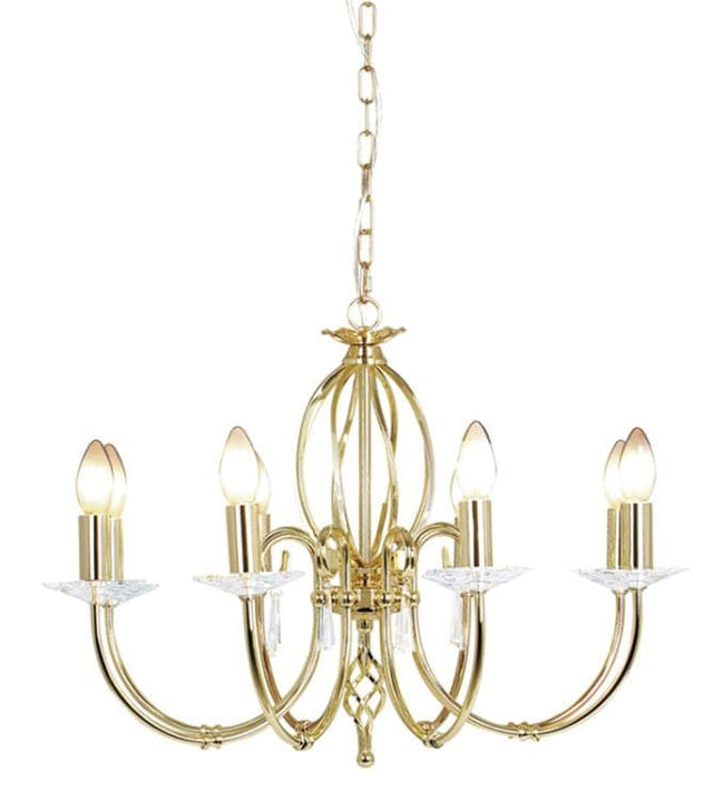 Aegean 8-Light Chandelier Polished Brass - Comet Lighting