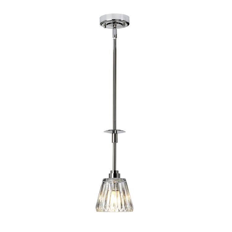 Agatha 1-Light Pendant - Polished Chrome - Comet Lighting