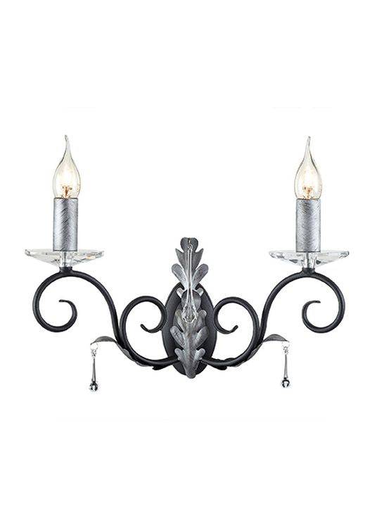 Amarilli 2-Light Wall Light Silver - Comet Lighting