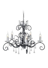 Amarilli 5-Light Chandelier Black/Silver - Comet Lighting