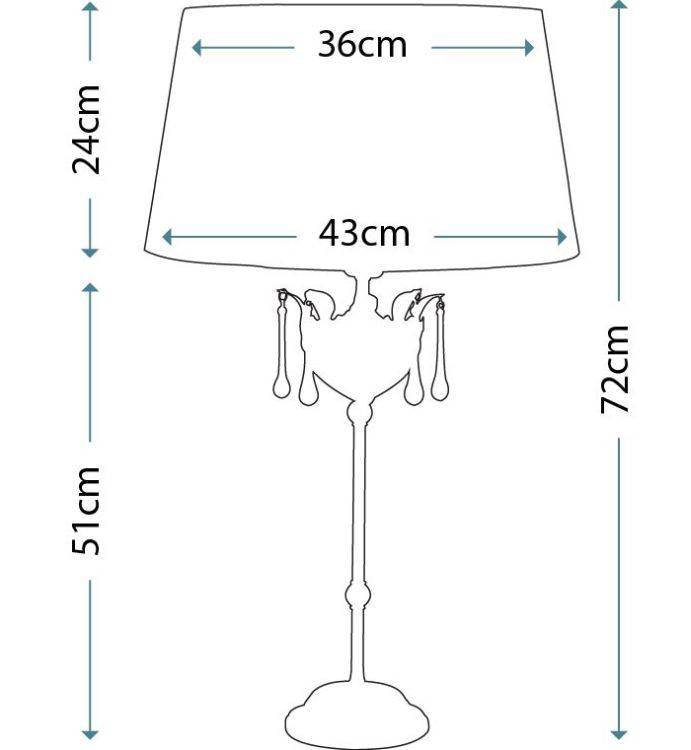 Amarilli Table Lamp Black/Silver - Comet Lighting