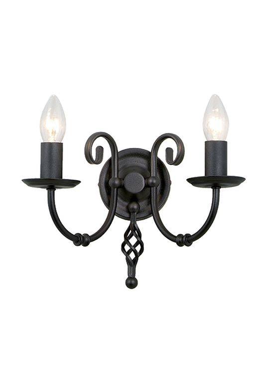 Artisan 2-Light Wall Light Black - Comet Lighting