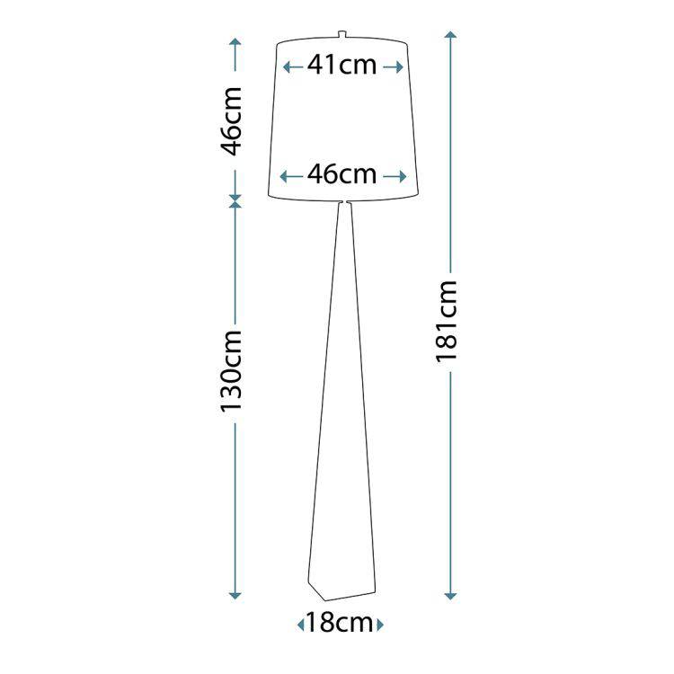 Ascent 1-Light Floor Lamp - Polished Nickel - Comet Lighting