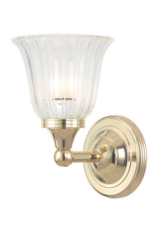 Austen 1-Light Wall Light Polished Brass - Comet Lighting