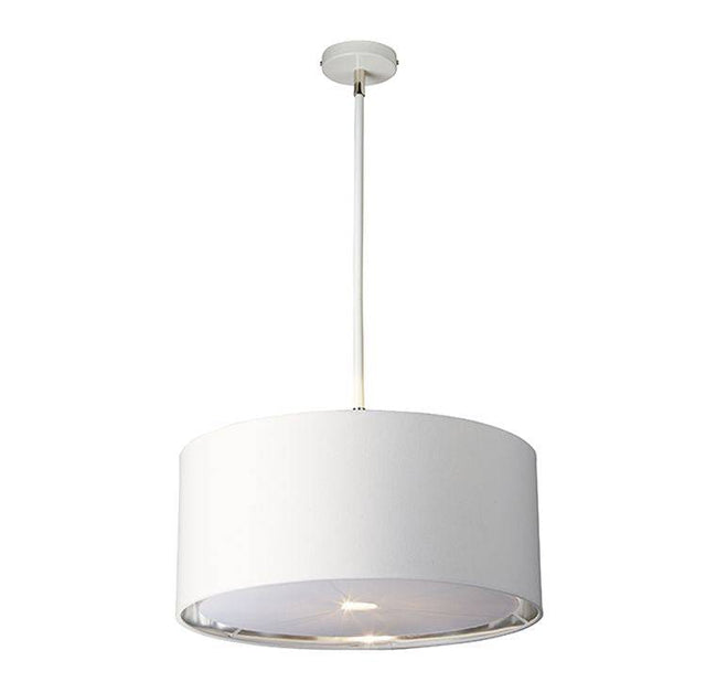 Balance 1-Light Pendant Ceiling Light White/Polished Nickel - Comet Lighting