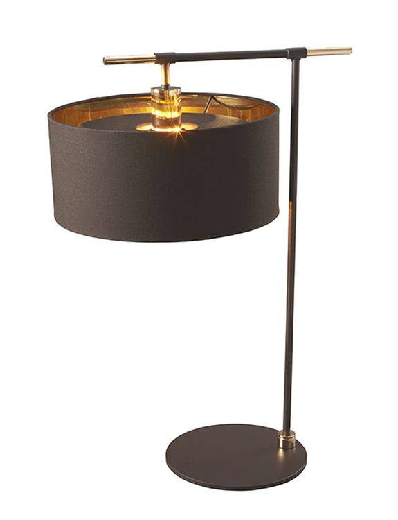 Balance 1-Light Table Lamp Brown/Polished Brass - Comet Lighting