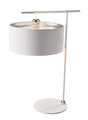 Balance 1-Light Table Lamp White/Polished Nickel - Comet Lighting