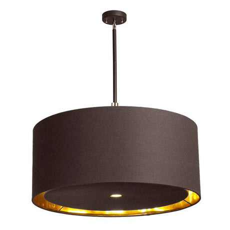 Balance 4-Light Extra Large Pendant - Brown and Polished Brass - Comet Lighting