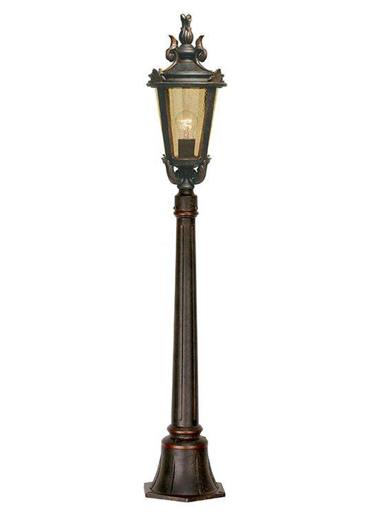 Baltimore Outdoor Medium Pillar Lantern Bronze - Comet Lighting