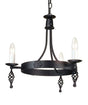 Belfry 3-Light Chandelier Black - Comet Lighting