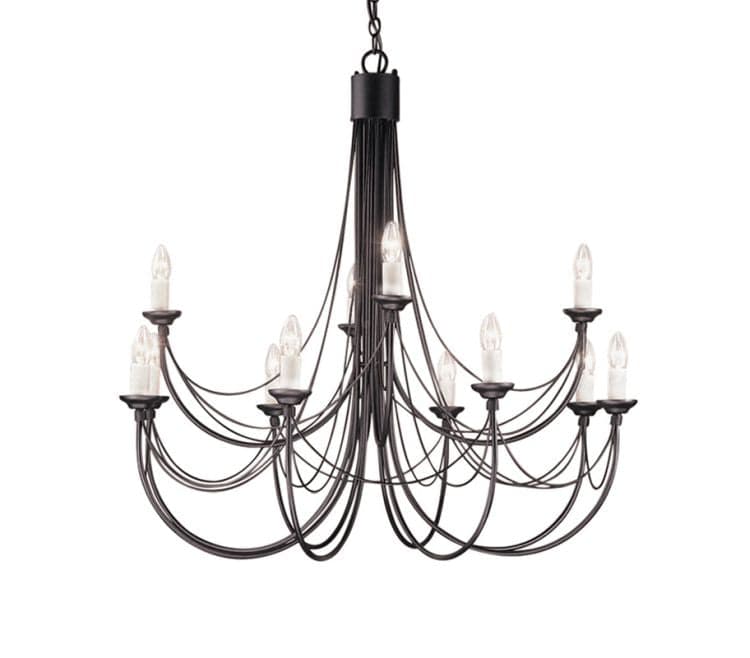 Carisbrooke 12-Light Chandelier Black - Comet Lighting