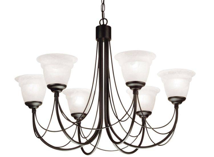 Carisbrooke 6-Light Chandelier Black - Comet Lighting