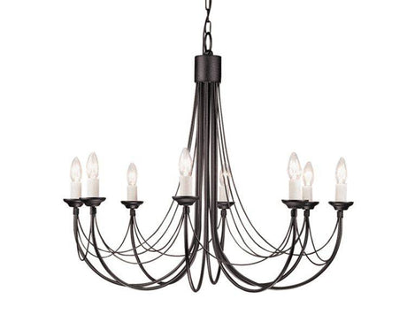 Carisbrooke 8-Light Chandelier Black - Comet Lighting