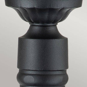 Chicago 1 Light Small Pillar Lantern Textured Black - Comet Lighting