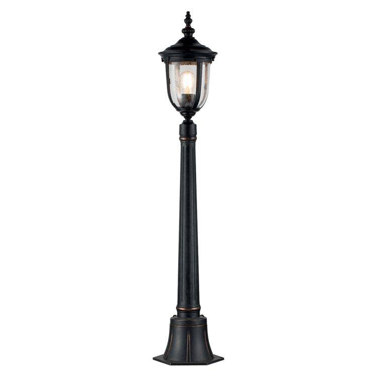 Cleveland 1 Light Small Pillar Lantern Weathered Bronze - Comet Lighting