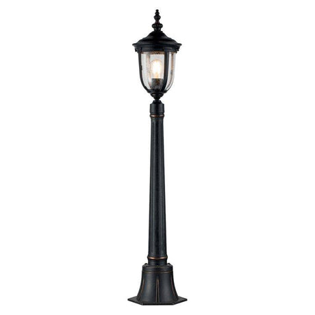 Cleveland 1 Light Small Pillar Lantern Weathered Bronze - Comet Lighting