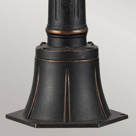 Cleveland 1 Light Small Pillar Lantern Weathered Bronze - Comet Lighting