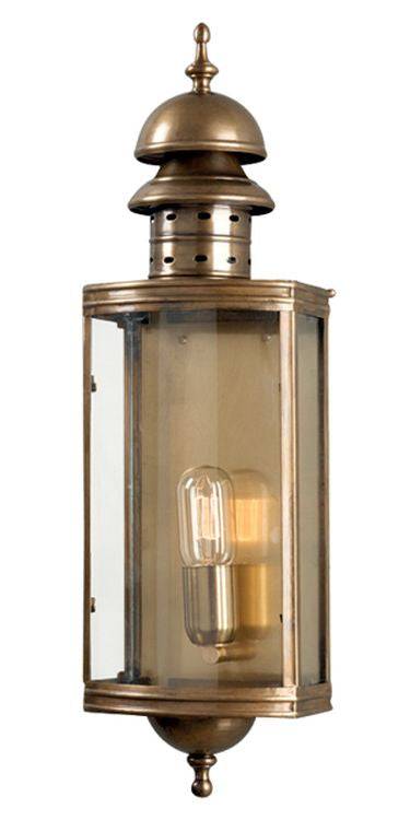 Downing Street Outdoor Wall Lantern Brass - Comet Lighting