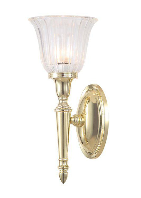 Dryden1 Wall Light Polished Brass - Comet Lighting