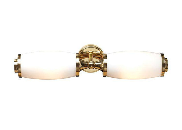 Eliot Twin Wall Light Polished Brass - Comet Lighting