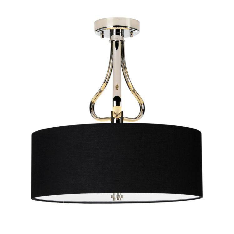 Falmouth 3-Light Semi Flush - Polished Chrome - Comet Lighting