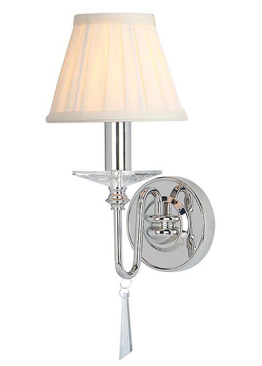 Finsbury Park 1-Light Wall Light Polished Nickel - Comet Lighting