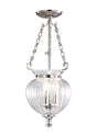 Finsbury Park Pendant Ceiling Light Small Polished Nickel - Comet Lighting